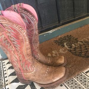 Ariat Women's Wheat Cowboy Dusted Boots-Square Toe